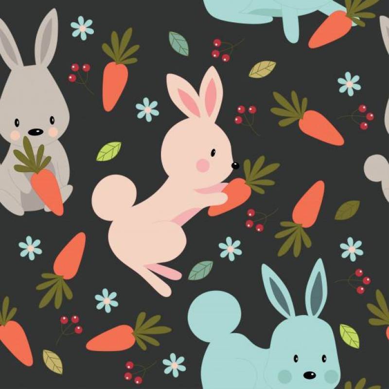 可爱的兔子无缝模式