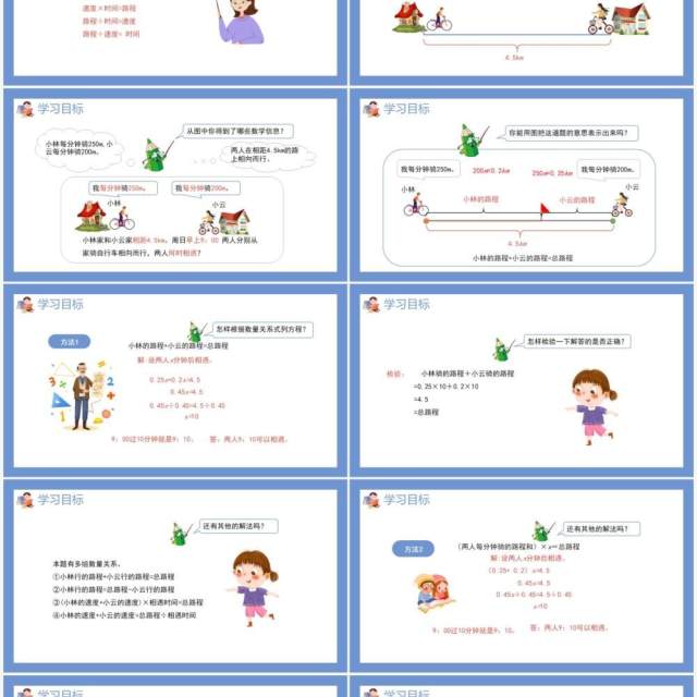 部编版五年级数学上册实际问题与方程课件PPT模板 部编版五年级数学上册实际问题与方程课件PPT模板
