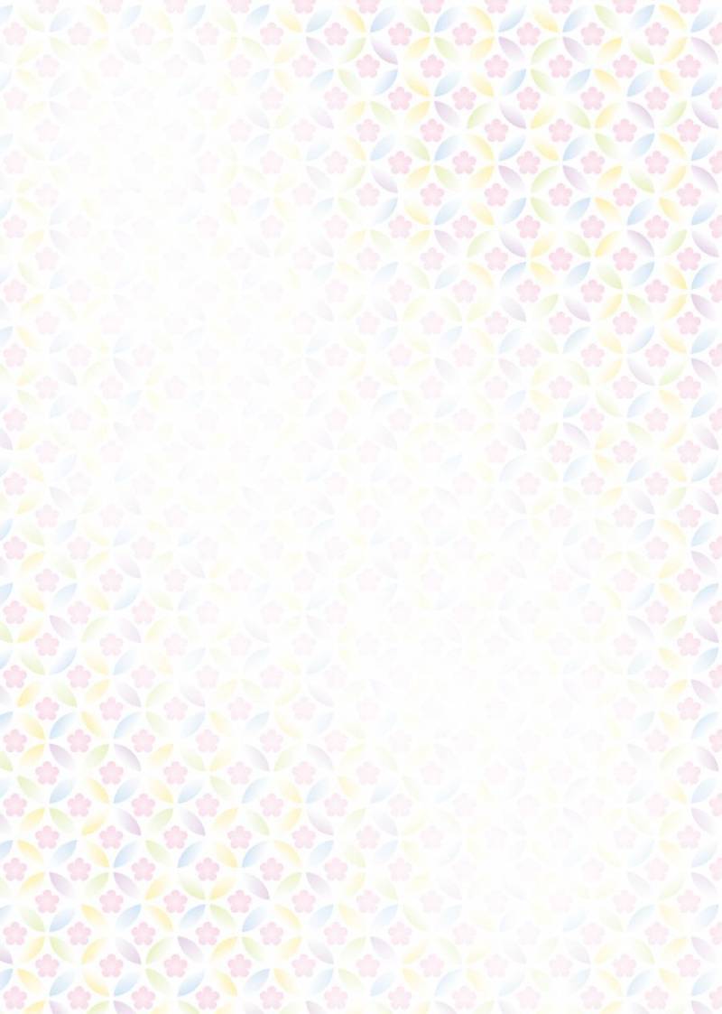 梅背景、A4縦、涂足付