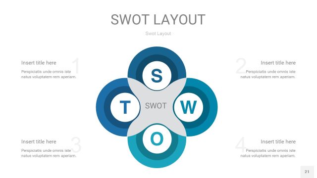 铁蓝色SWOT图表PPT21