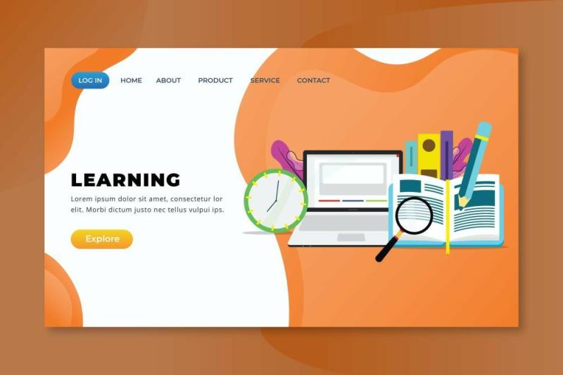 学习xd psd ai矢量登录页UI界面插画设计learning xd psd ai vector landing page