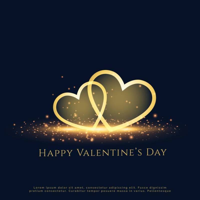 美丽的闪闪发光两颗心情人节＃x27; s天背景