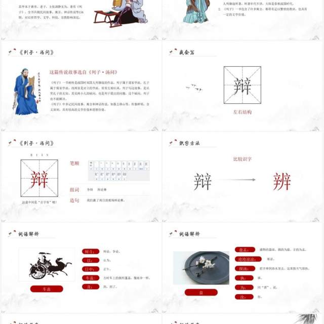 部编版六年级语文下册文言文二则两小儿辩日课件PPT模板 部编版六年级语文下册文言文二则两小儿辩日课件PPT模板
