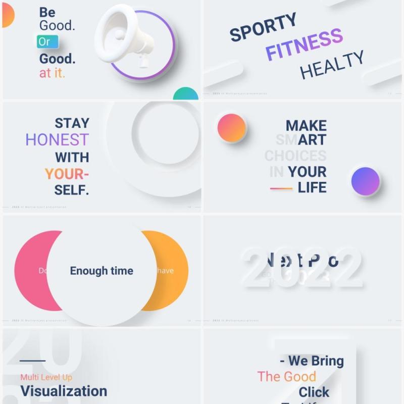 简洁新国外商业商务PPT幻灯片模板2023 Versatile Motion Typography Light