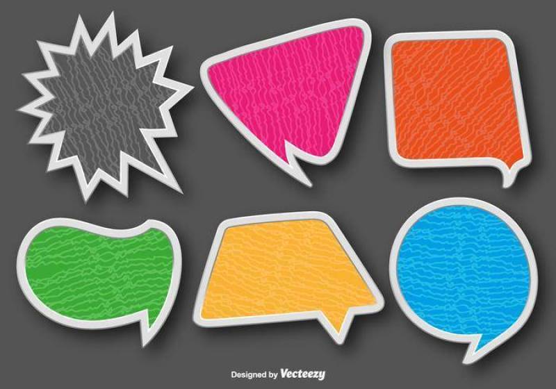多彩的演讲泡沫矢量包