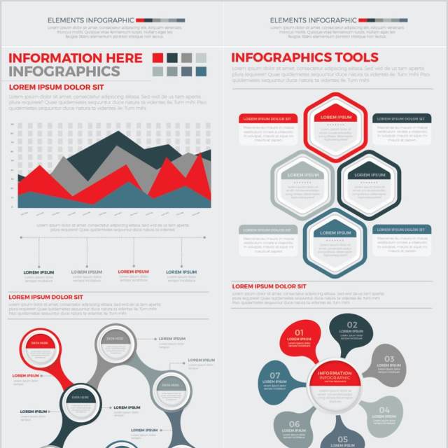 大型信息图形元素设计素材Mega Infographics Elements Design