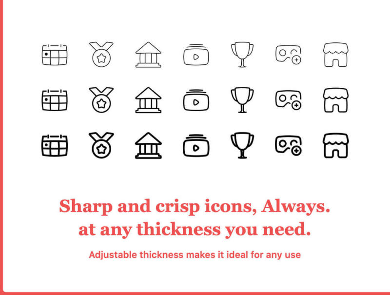 437个独特的优雅矢量图标在11类别。，Havora图标集