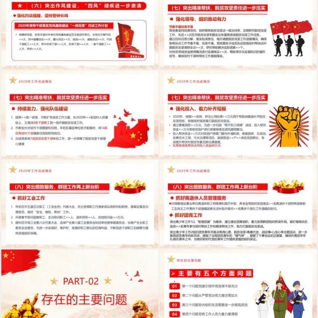 2021党建工作部署安排汇报PPT模板 2021党建工作部署安排汇报PPT模板