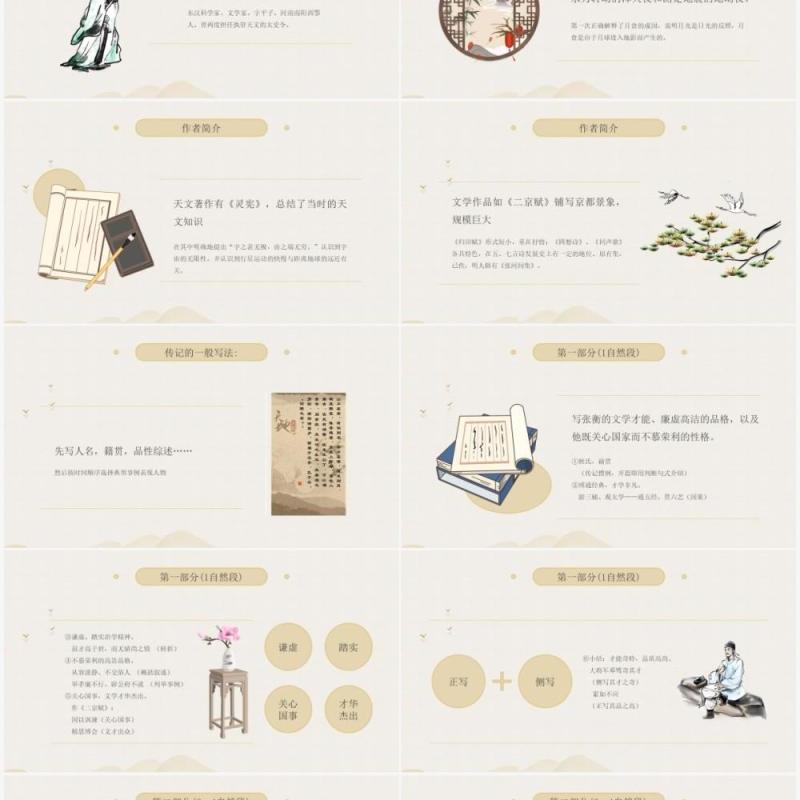 部编版高中语文必修四张衡传课件PPT模板