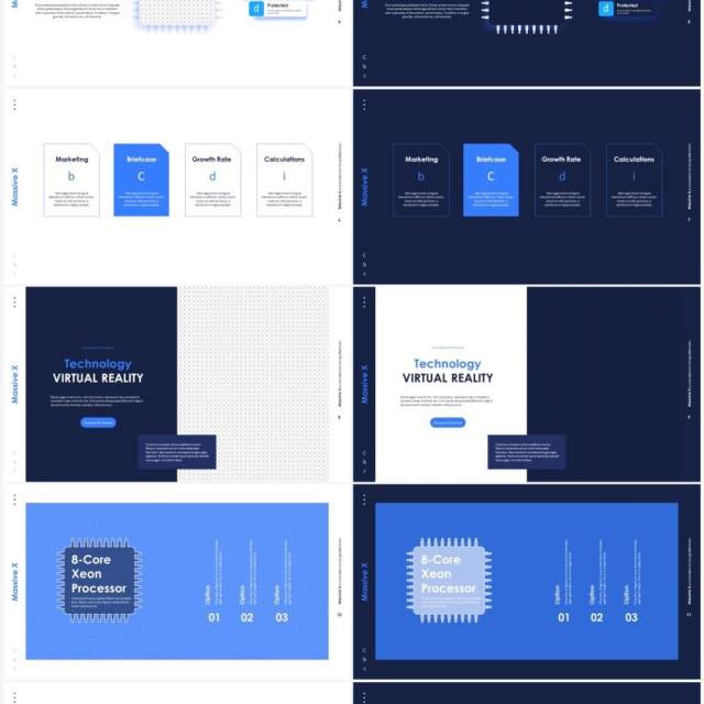 电子芯片软件技术产品信息图表图形展示PPT素材Electronic slides