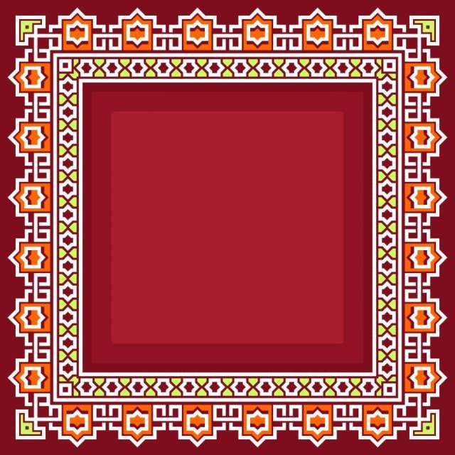 伊斯兰边界与红色背景矢量