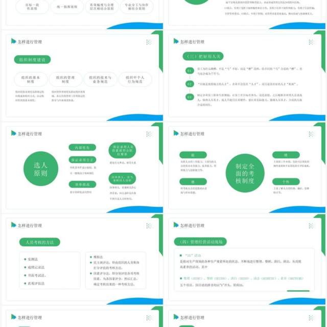 绿色商务风企业高效员工管理培训PPT模板