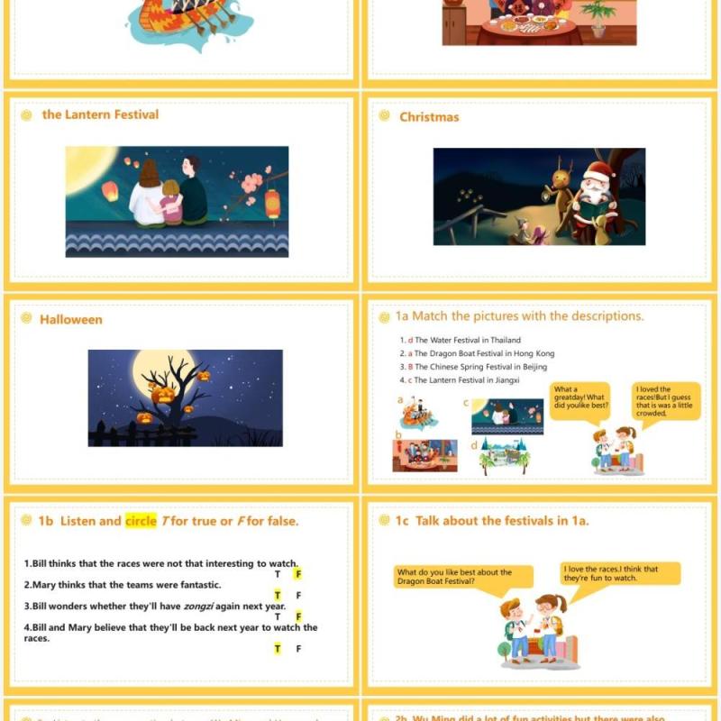 部编版九年级英语上册I think that mooncakes are delicious第一课时PPT模板