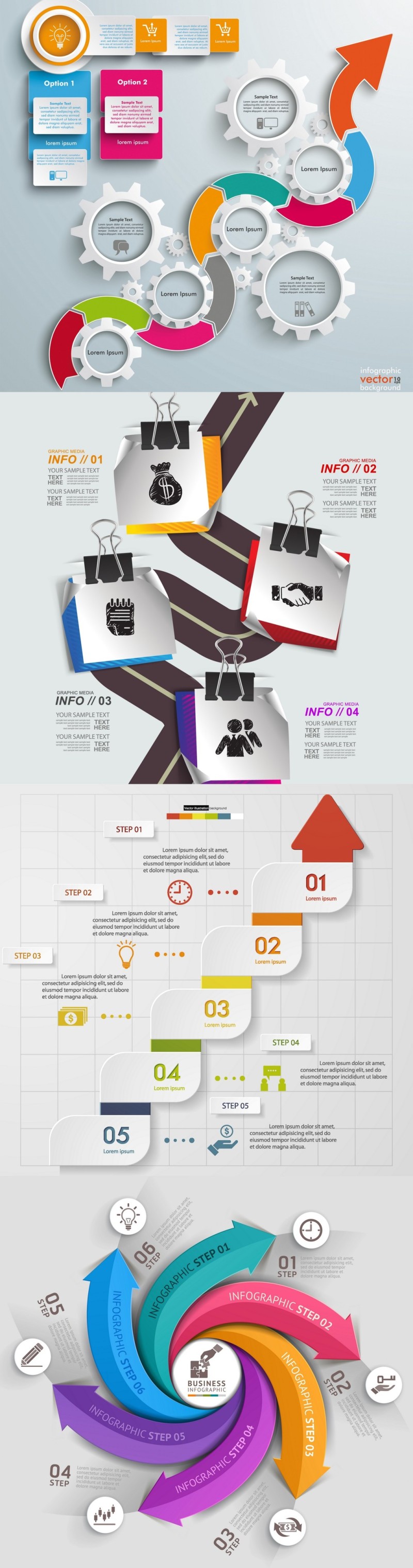 平常PPT素材信息图表AI矢量素材