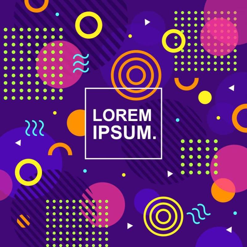 时尚几何孟菲斯背景