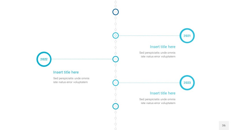 宝石蓝时间轴PPT信息图36