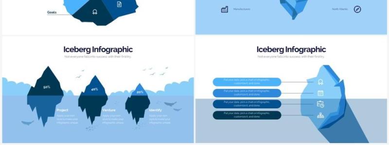 蓝色创意冰山图PPT信息图形素材Iceberg Powerpoint Infographics