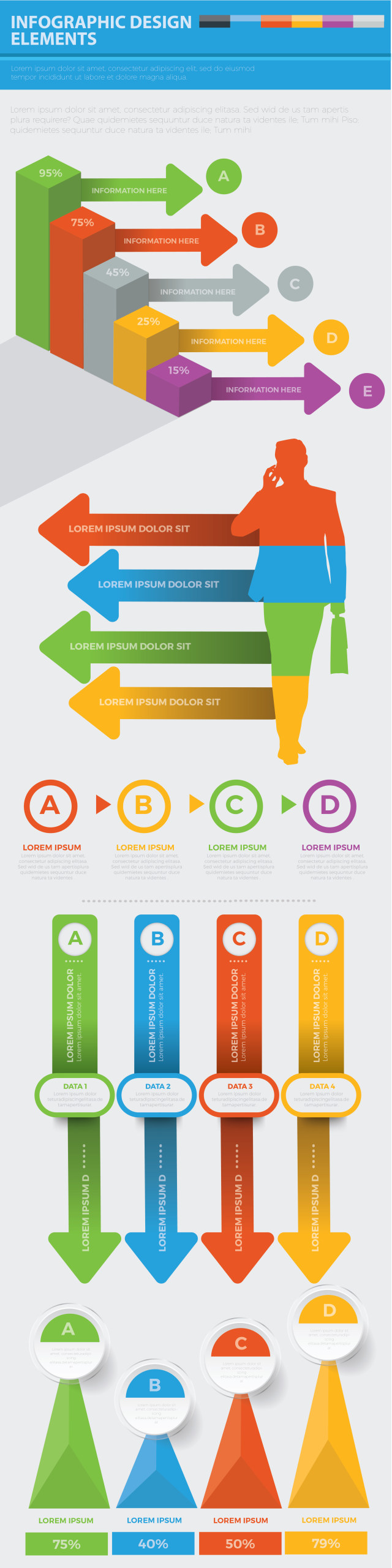 统计图形图表信息工具素材Infographic Tools