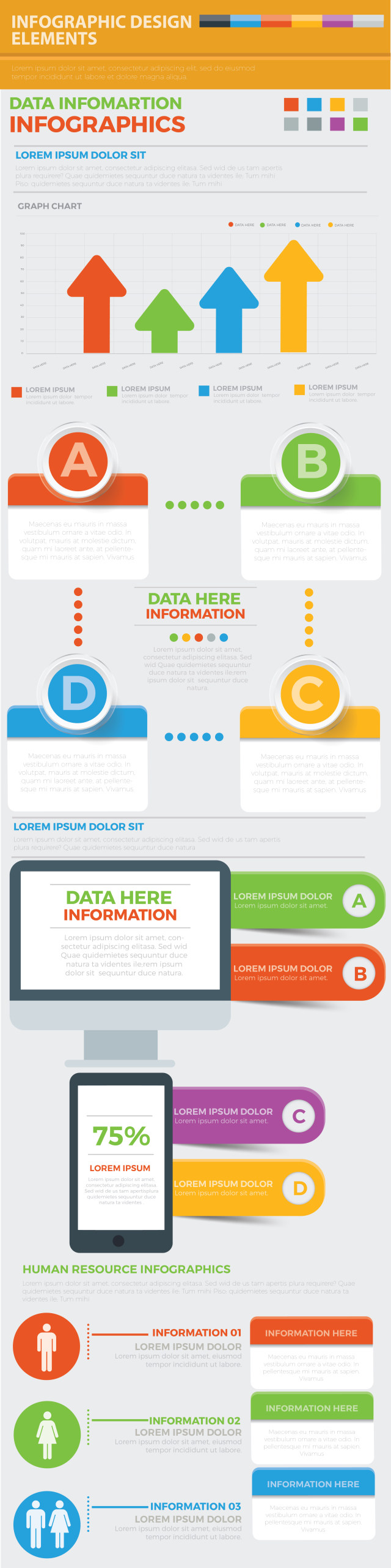 统计图形图表信息工具素材Infographic Tools