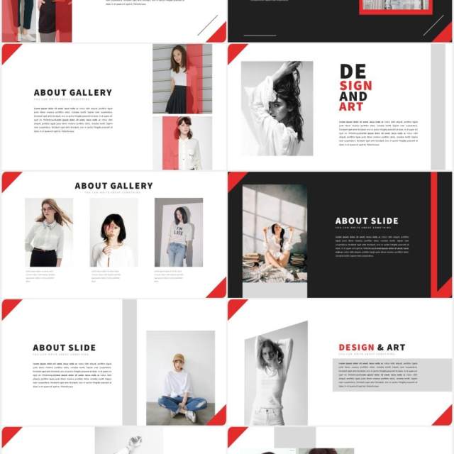 时尚作品展示PPT模板LOUV Powerpoint Template 时尚作品展示PPT模板LOUV Powerpoint Template