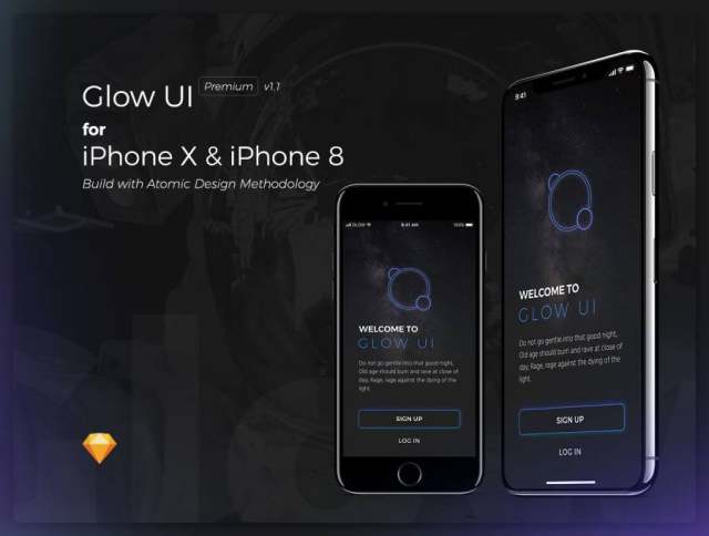 专为iPhone 8和X.,Glow UI设计的高级UI工具包 专为iPhone 8和X.,Glow UI设计的高级UI工具包