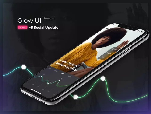 专为iPhone 8和X.，Glow UI设计的高级UI工具包