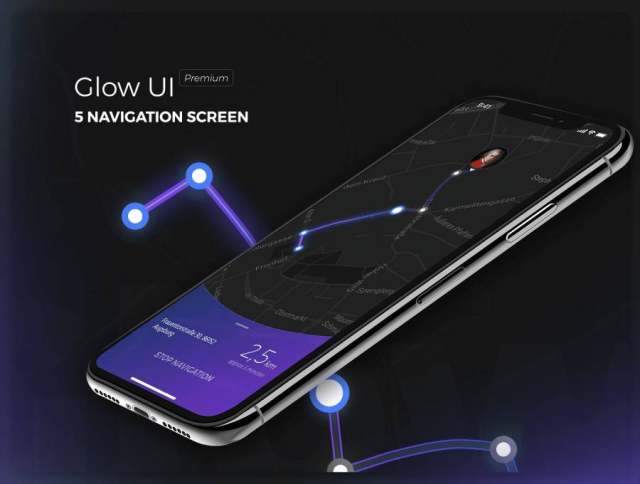 专为iPhone 8和X.，Glow UI设计的高级UI工具包