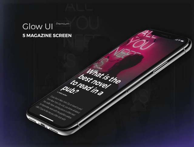 专为iPhone 8和X.，Glow UI设计的高级UI工具包