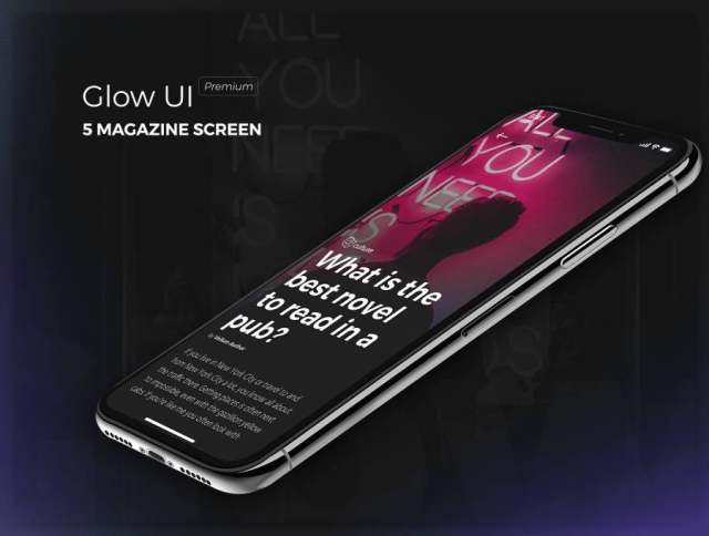 专为iPhone 8和X.,Glow UI设计的高级UI工具包 专为iPhone 8和X.,Glow UI设计的高级UI工具包