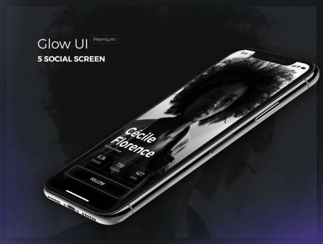 专为iPhone 8和X.，Glow UI设计的高级UI工具包