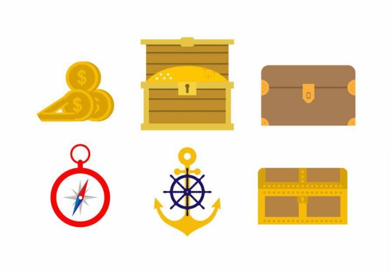 船舶和帆船图标矢量