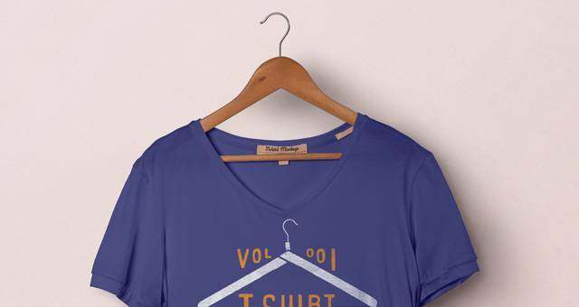 Psd V领T恤Mockup Vol1 Psd V领T恤Mockup Vol1