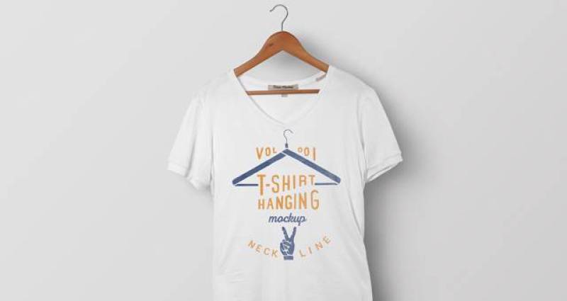 Psd V领T恤Mockup Vol1
