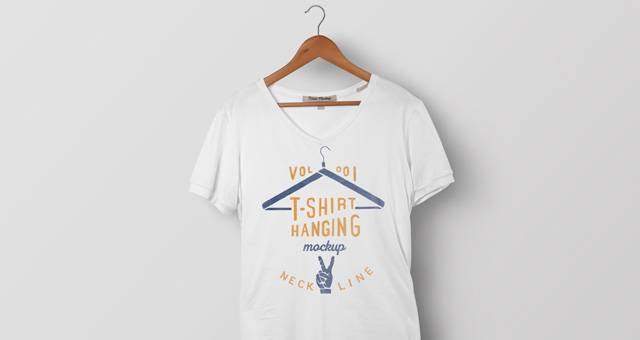 Psd V领T恤Mockup Vol1 Psd V领T恤Mockup Vol1