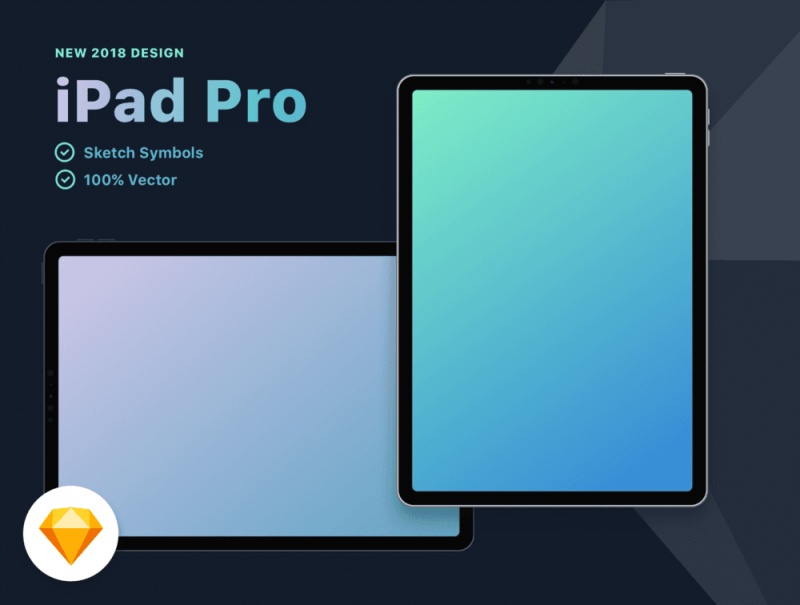 9 iPad Pro“11＆”12.9 Sketch Sketch的场景。，新的2018 iPad Pro