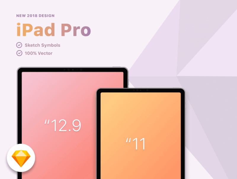 9 iPad Pro“11＆”12.9 Sketch Sketch的场景。，新的2018 iPad Pro