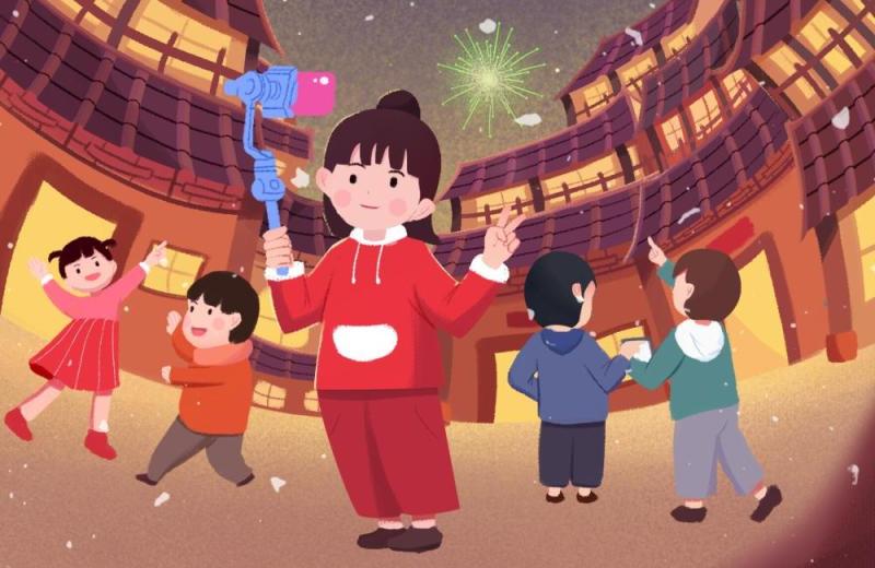 新年元旦2021跨年人物插画PSD设计素材46