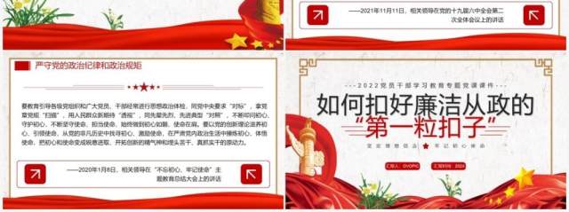 如何扣好廉洁从政的第一粒扣子PPT模板 如何扣好廉洁从政的第一粒扣子PPT模板