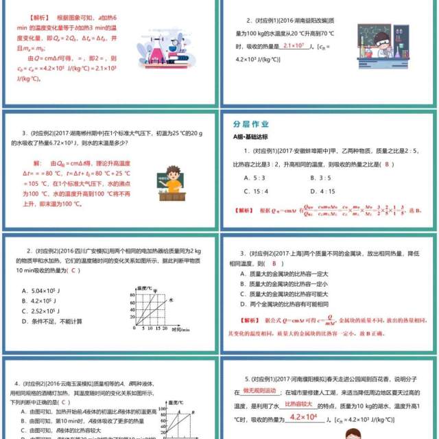 部编版九年级物理热量的计算课件PPT模板