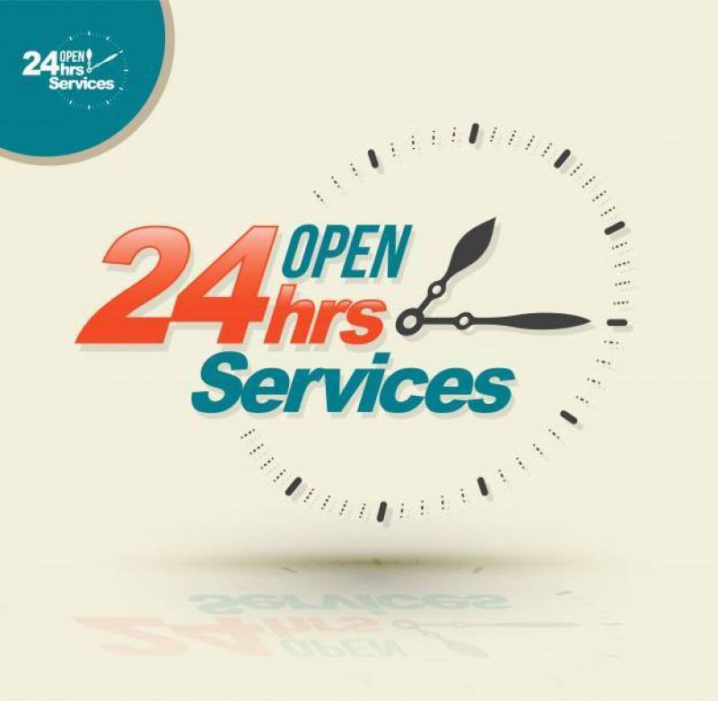 24 hours open services.