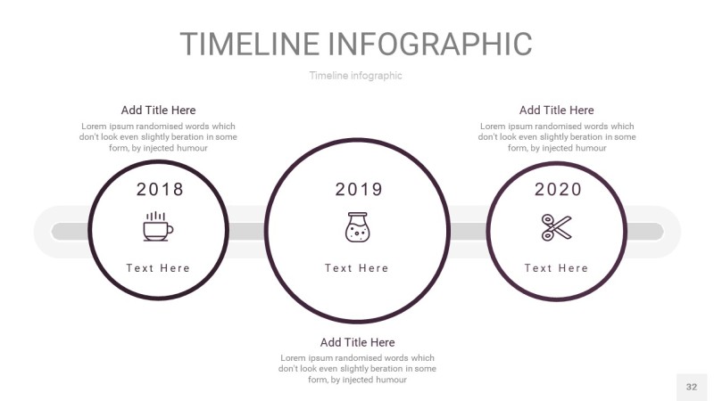 渐变紫色时间轴PPT信息图32