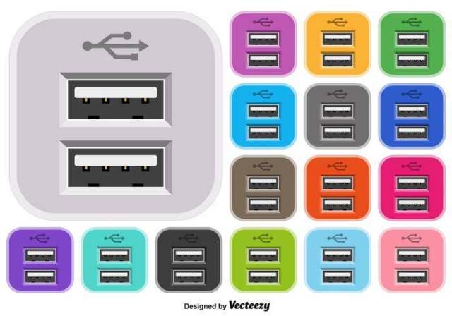 向量组的USB颜色图标