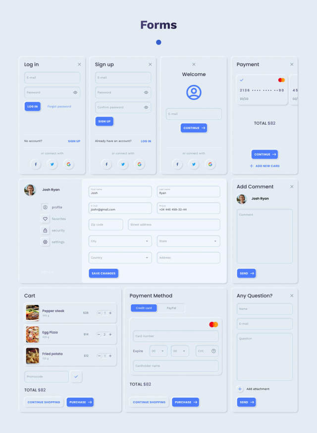 FIGMA移动和Web UI工具包,狐步NEO与UI套件 FIGMA移动和Web UI工具包,狐步NEO与UI套件