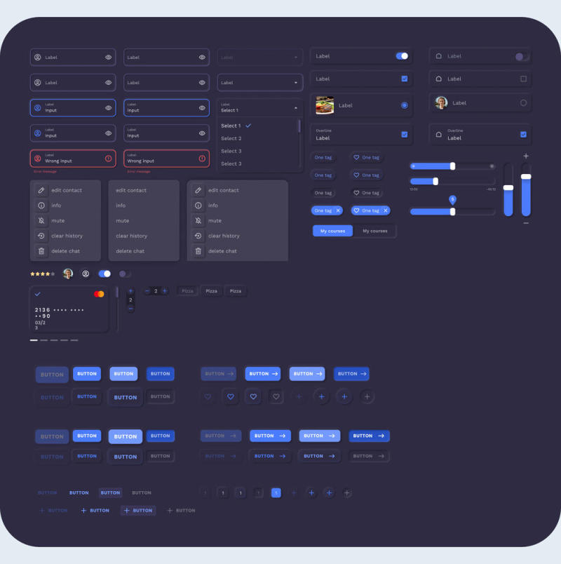 FIGMA移动和Web UI工具包，狐步NEO与UI套件