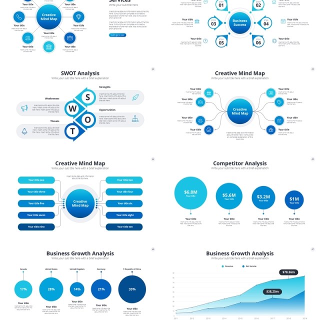 蓝色创业公司信息图PPT模板Blue Business Startup PowerPoint 蓝色创业公司信息图PPT模板Blue Business Startup PowerPoint