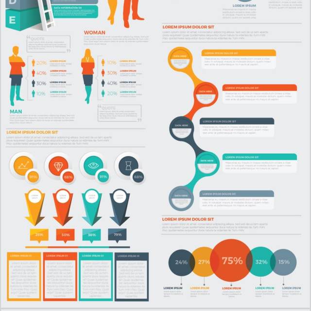 统计信息图表元素设计素材Big Elements Infographics Design 统计信息图表元素设计素材Big Elements Infographics Design