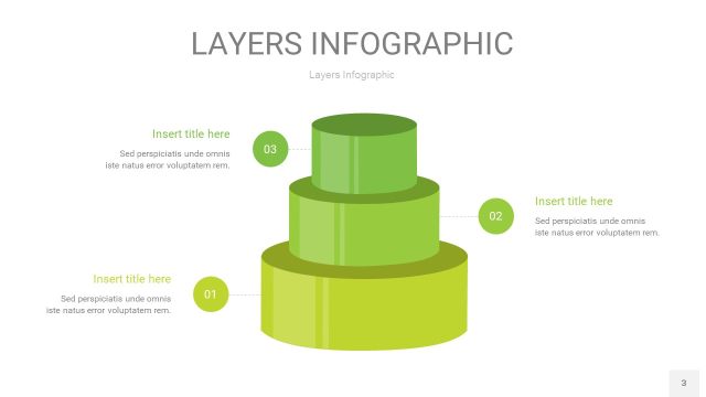 嫩绿色3D分层PPT信息图3