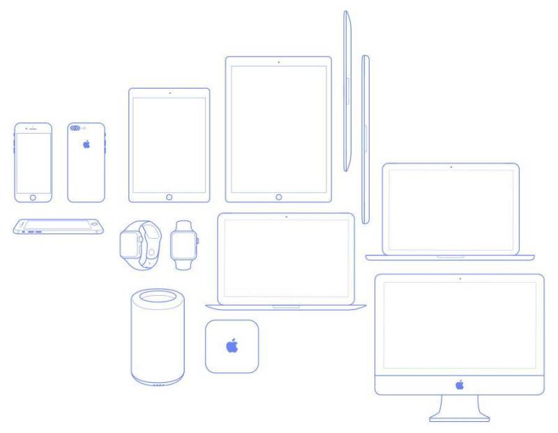 Apple 设备线框图