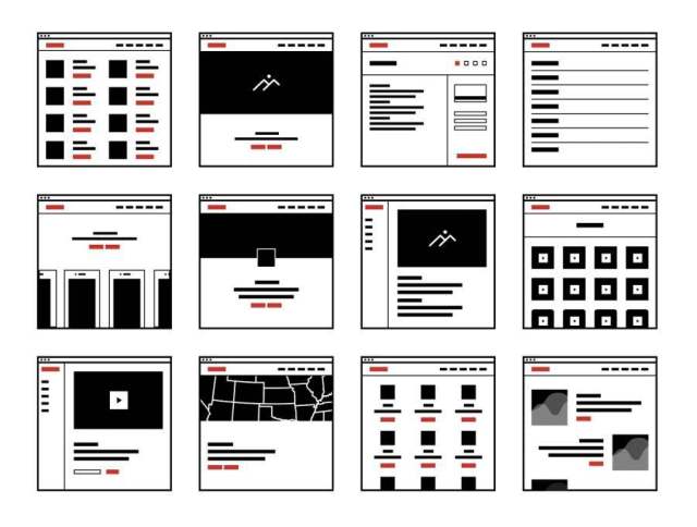 Wireframe UX原型系统采用Sketch，PSD和XD设计，Fol UX流程图