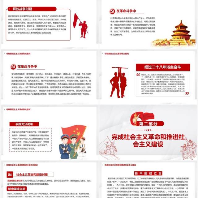 党的百年奋斗成就和历史经验的决议PPT模板 党的百年奋斗成就和历史经验的决议PPT模板
